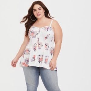 Torrid NWT challis button up cami